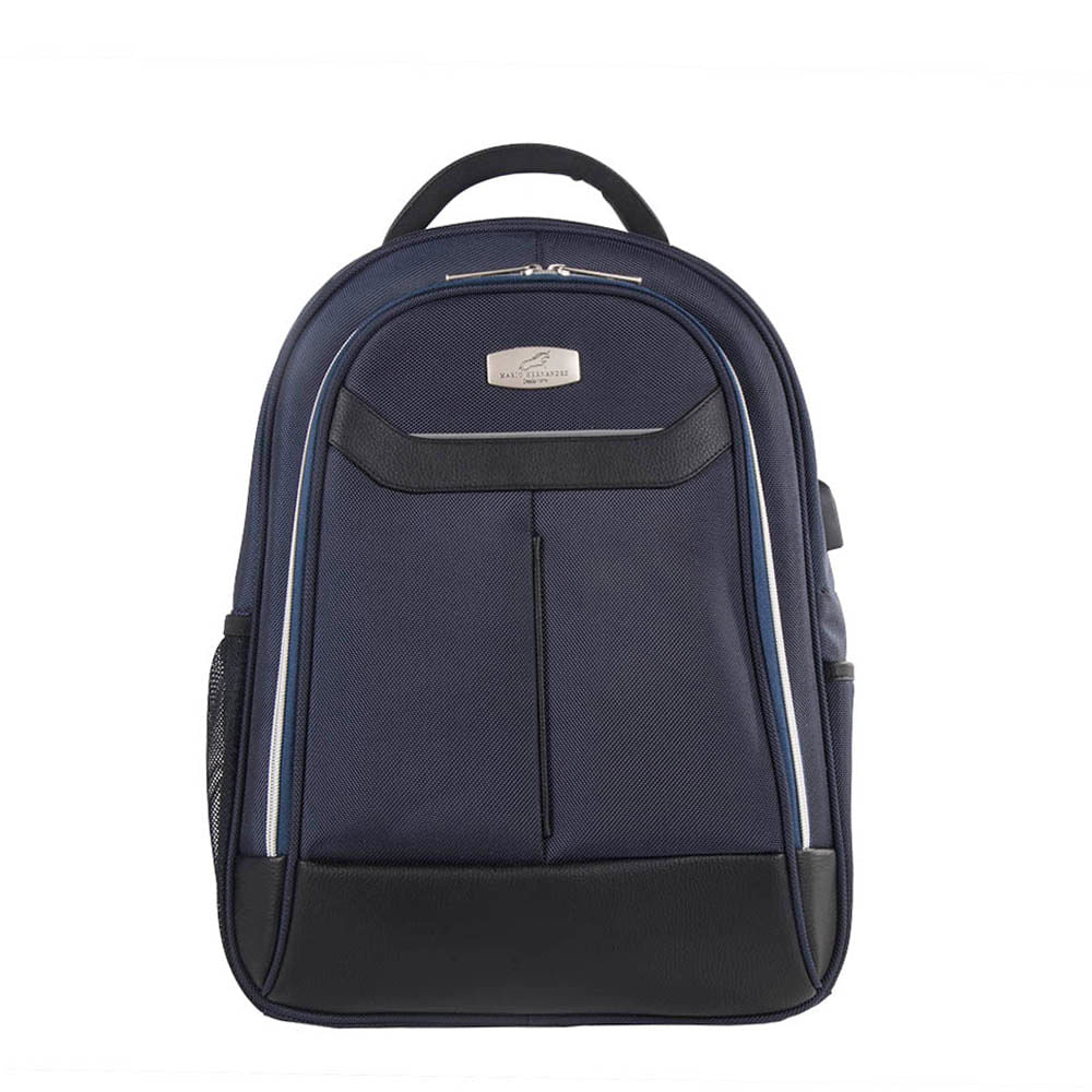 Morral Curvo Dos Cremalleras Azul Urban