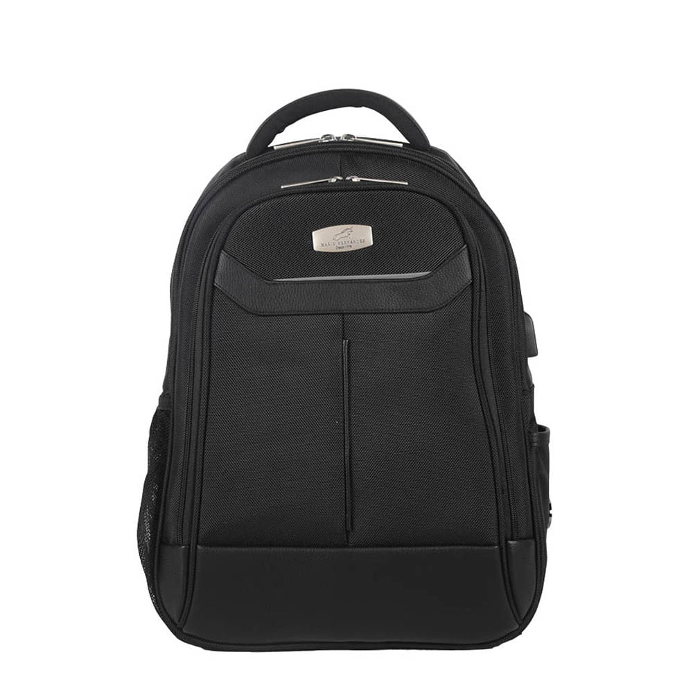 Morral Curvo Dos Cremalleras Negro Urban