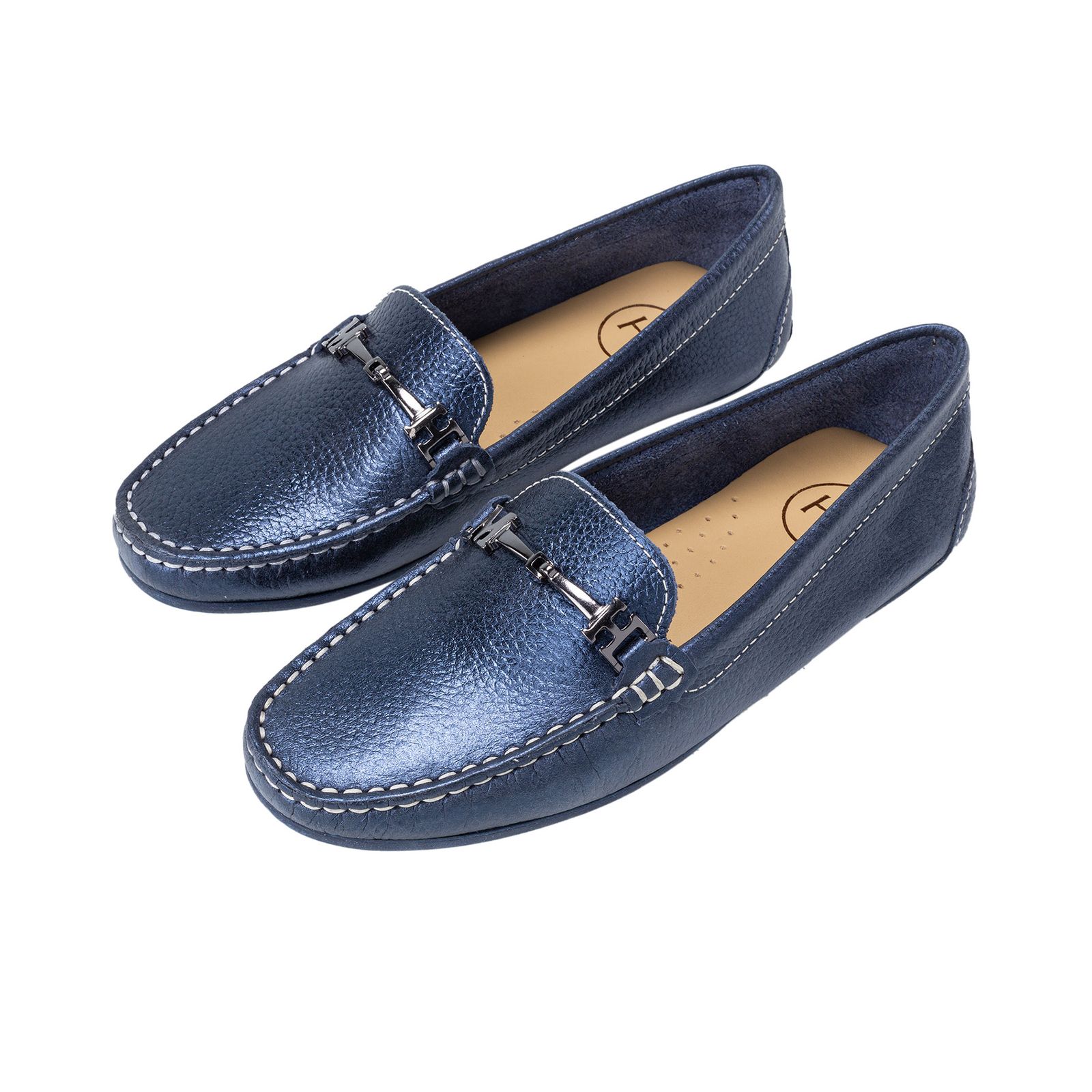 Mocasín Anahi Azul Metálico MH Mocs