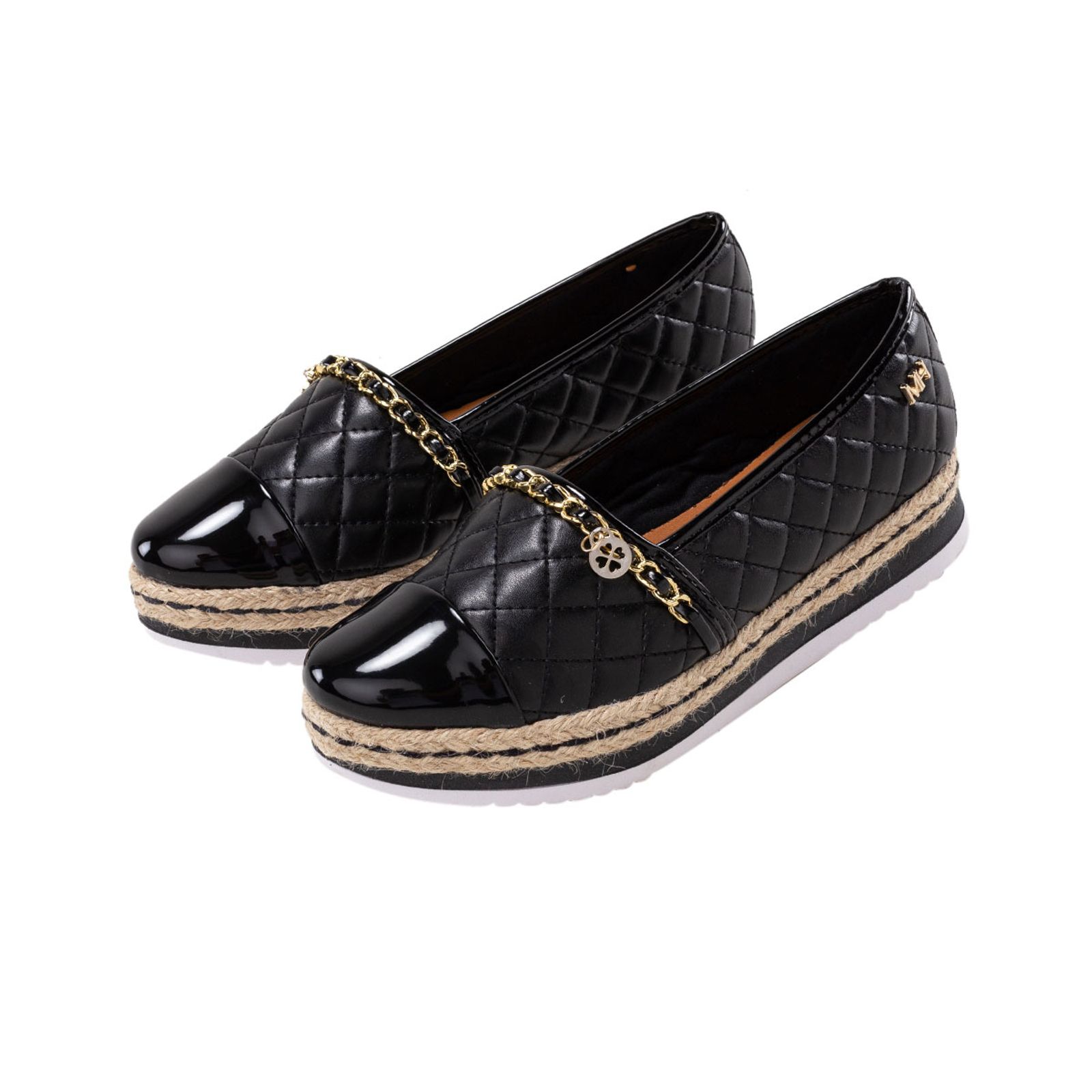 Baletas Yute Chia Negro Negro Julia