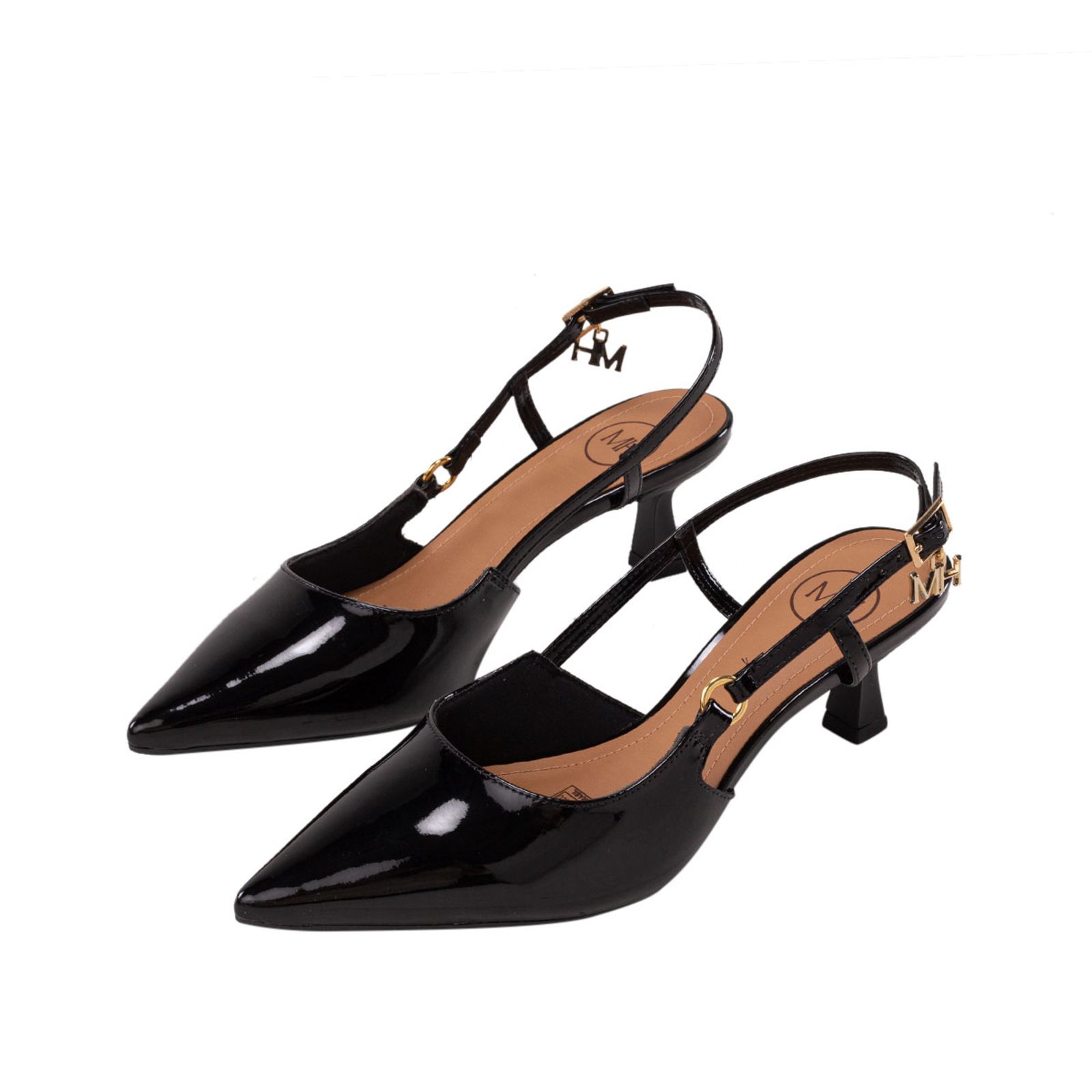 Tacones Bautista Negro Charol Brisabonita