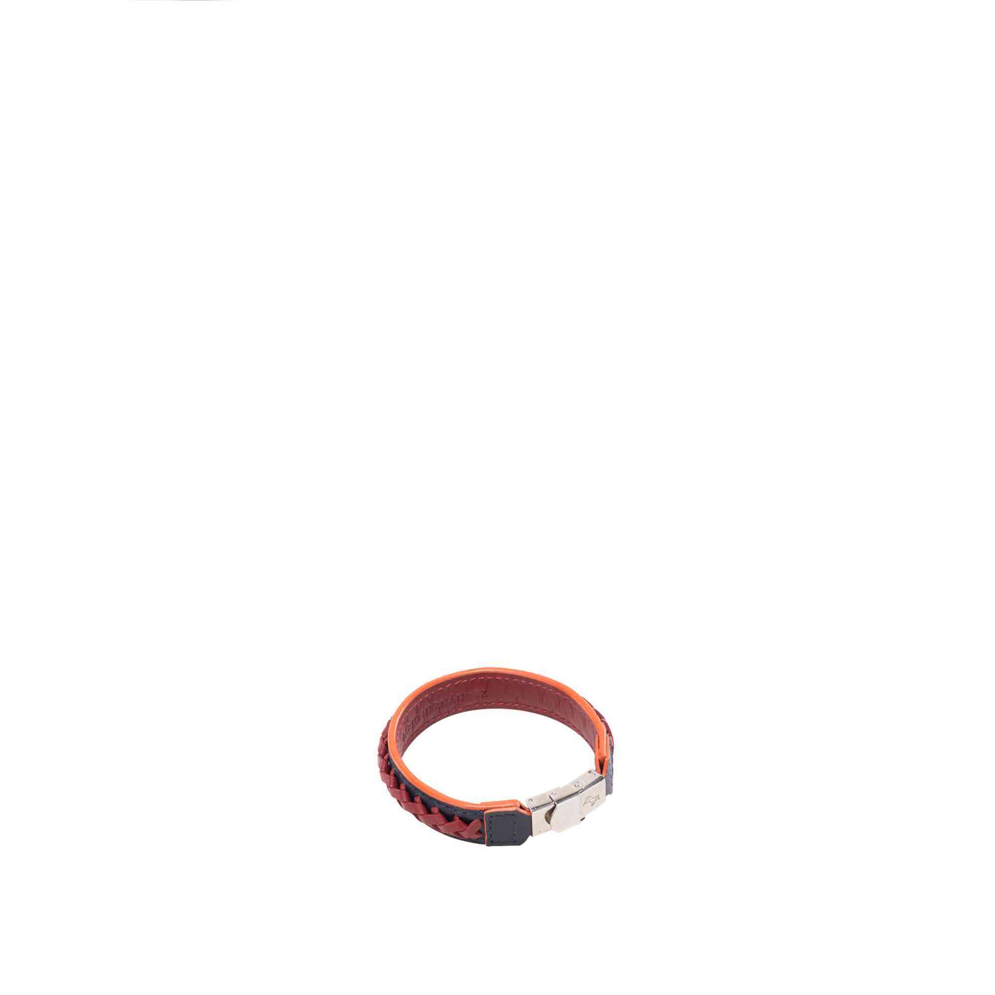 Brazalete Tejido Incrustado Azul Borgoña