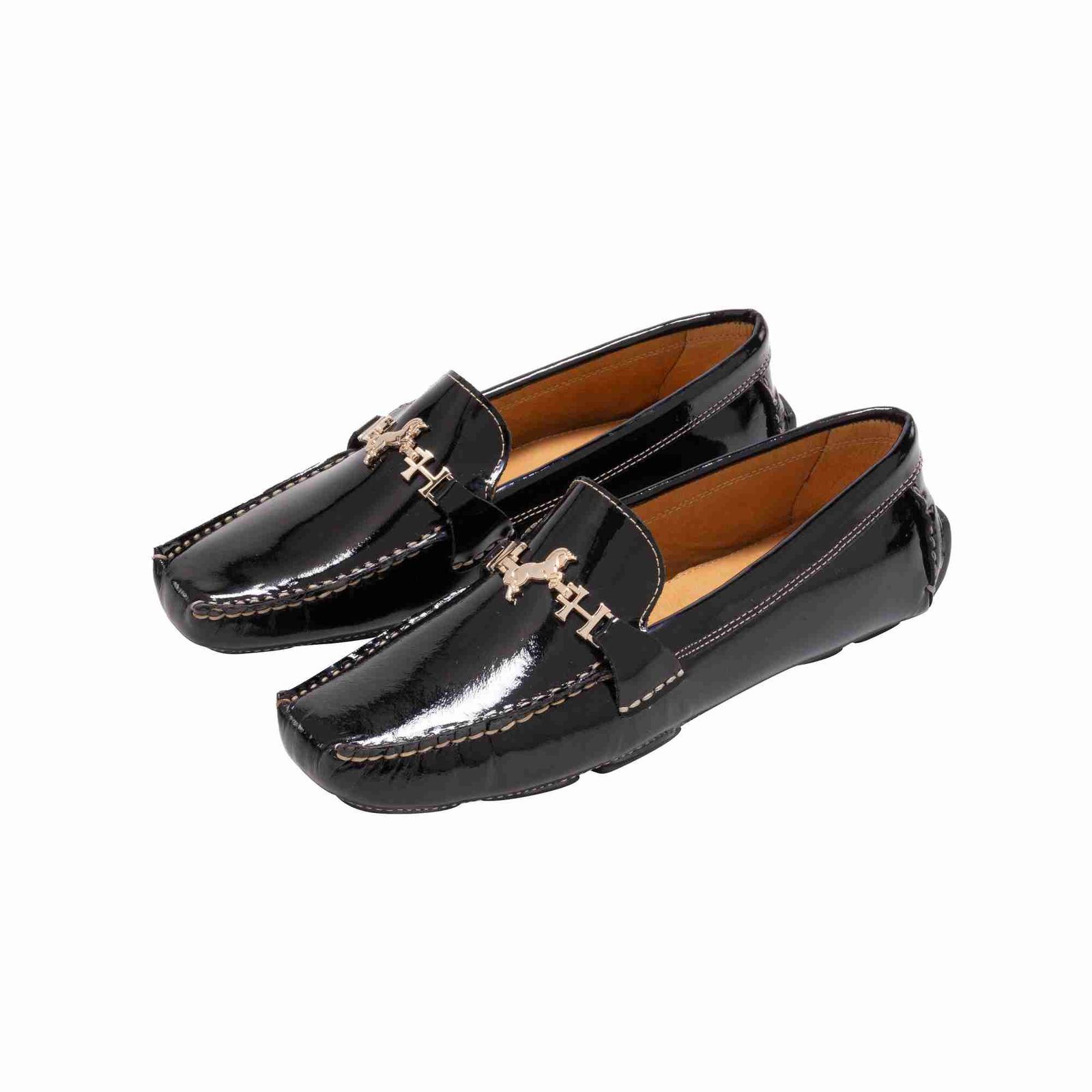 Mocasín Driver Salome Negro Charol MH Mocs