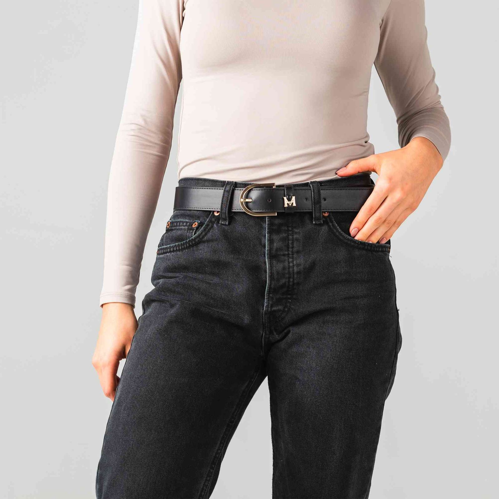 Cinturón Casual Manuela Negro