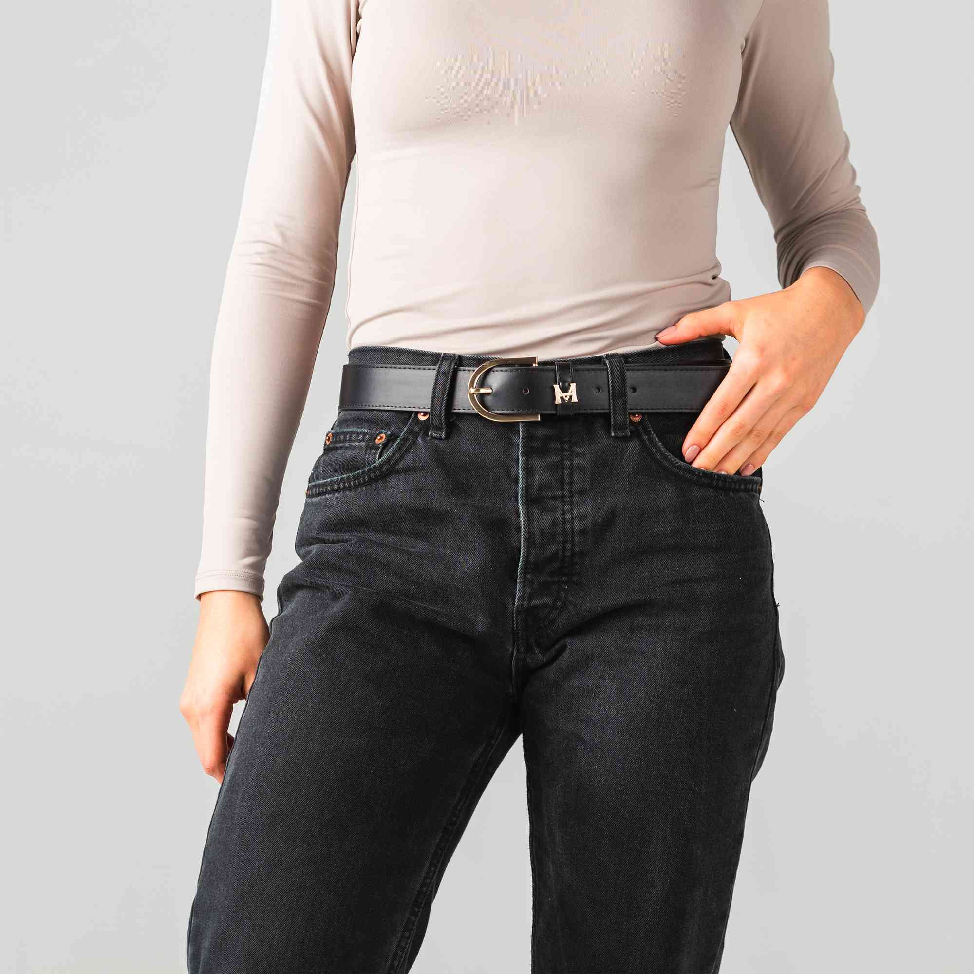 Cinturón Casual Manuela Negro