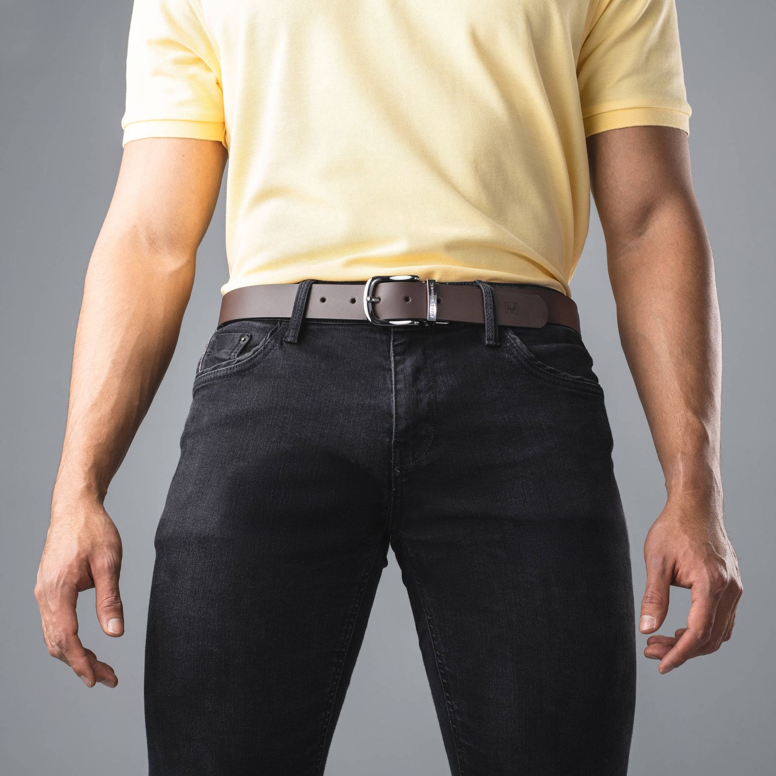 Cinturón Casual Mario Café Lt