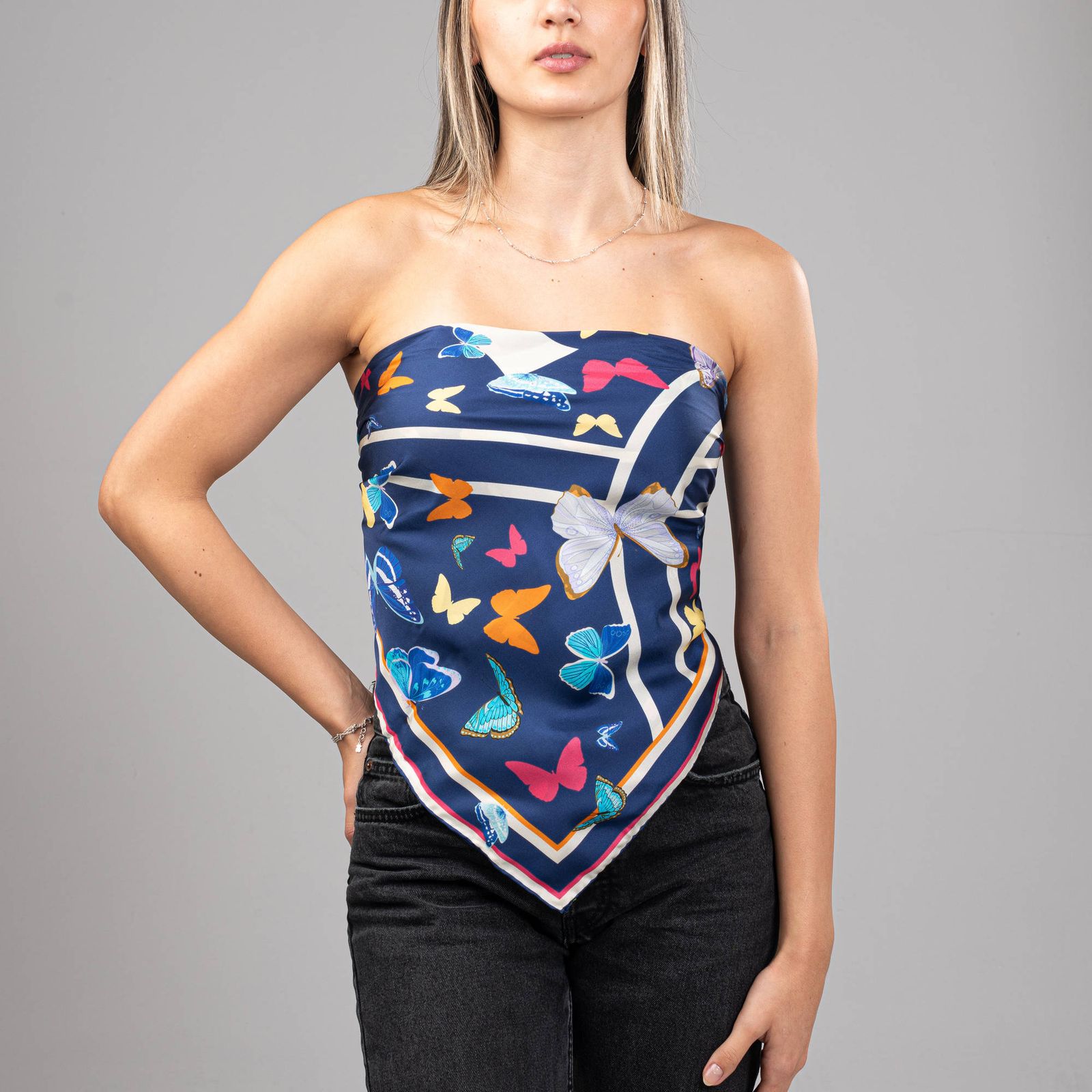 Pañoleta Carre Paraíso Cielo 90 X 90 Foulard