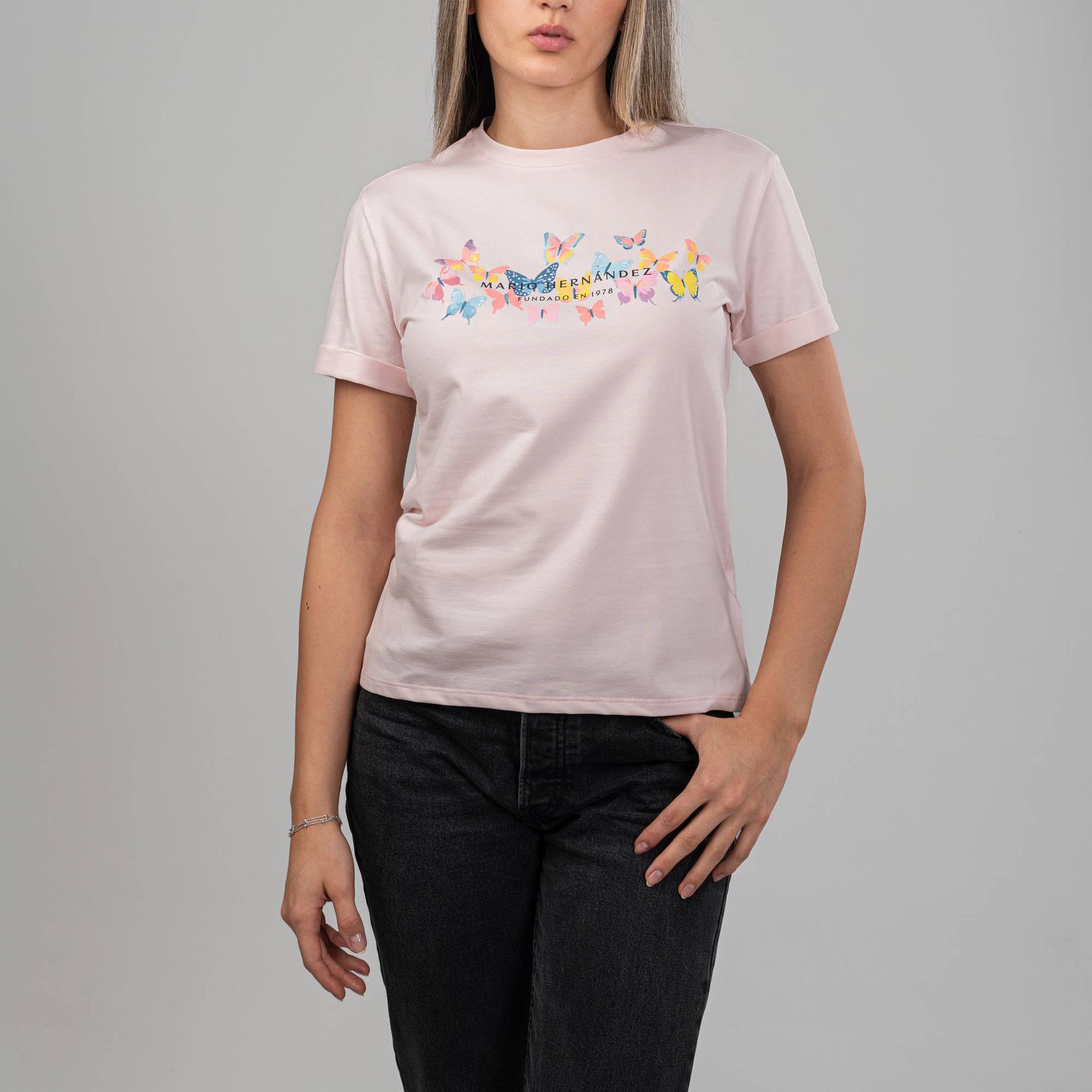 Camiseta Farfalla Rosado Tierra Arriba