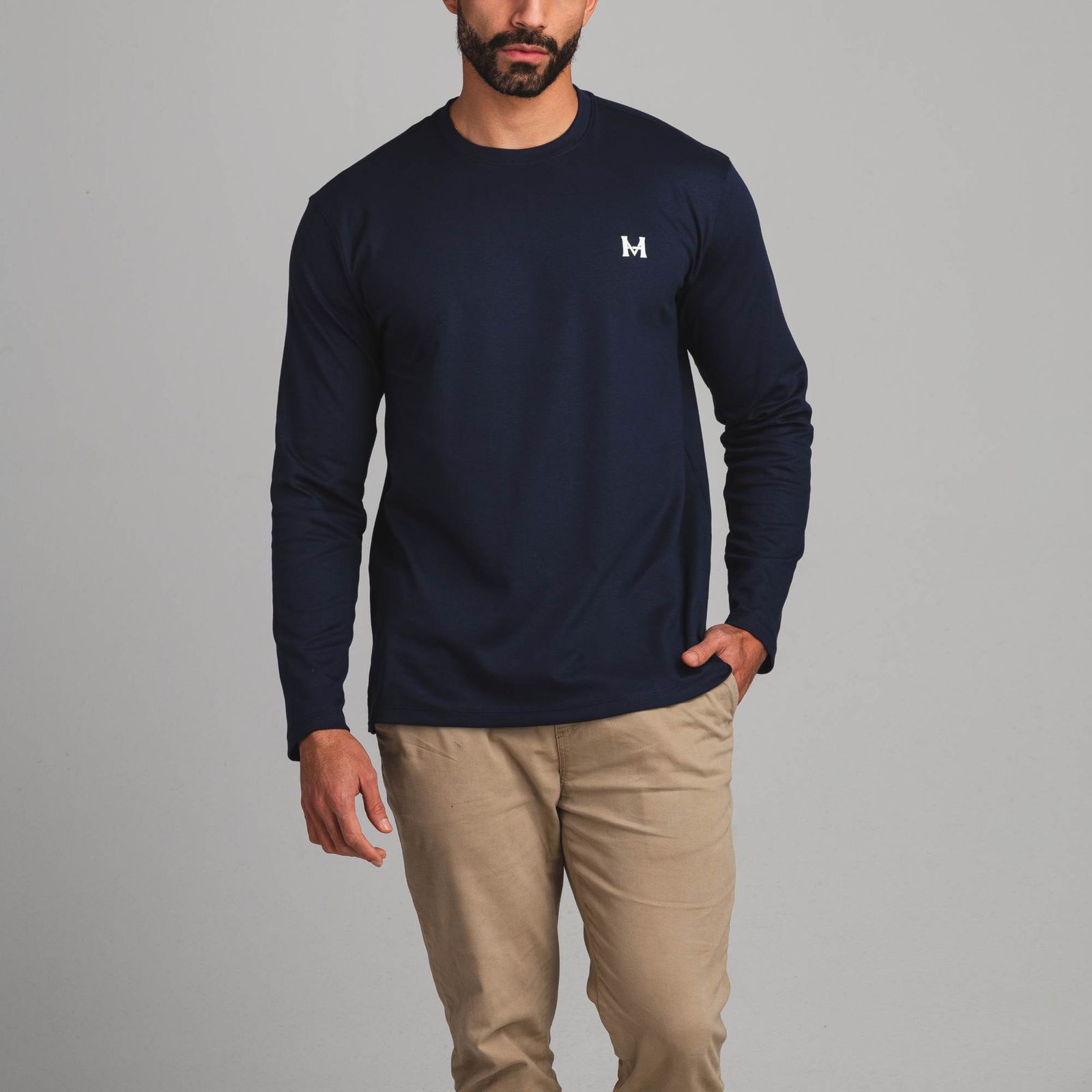 Camiseta Manga Larga Azul Tierra Arriba