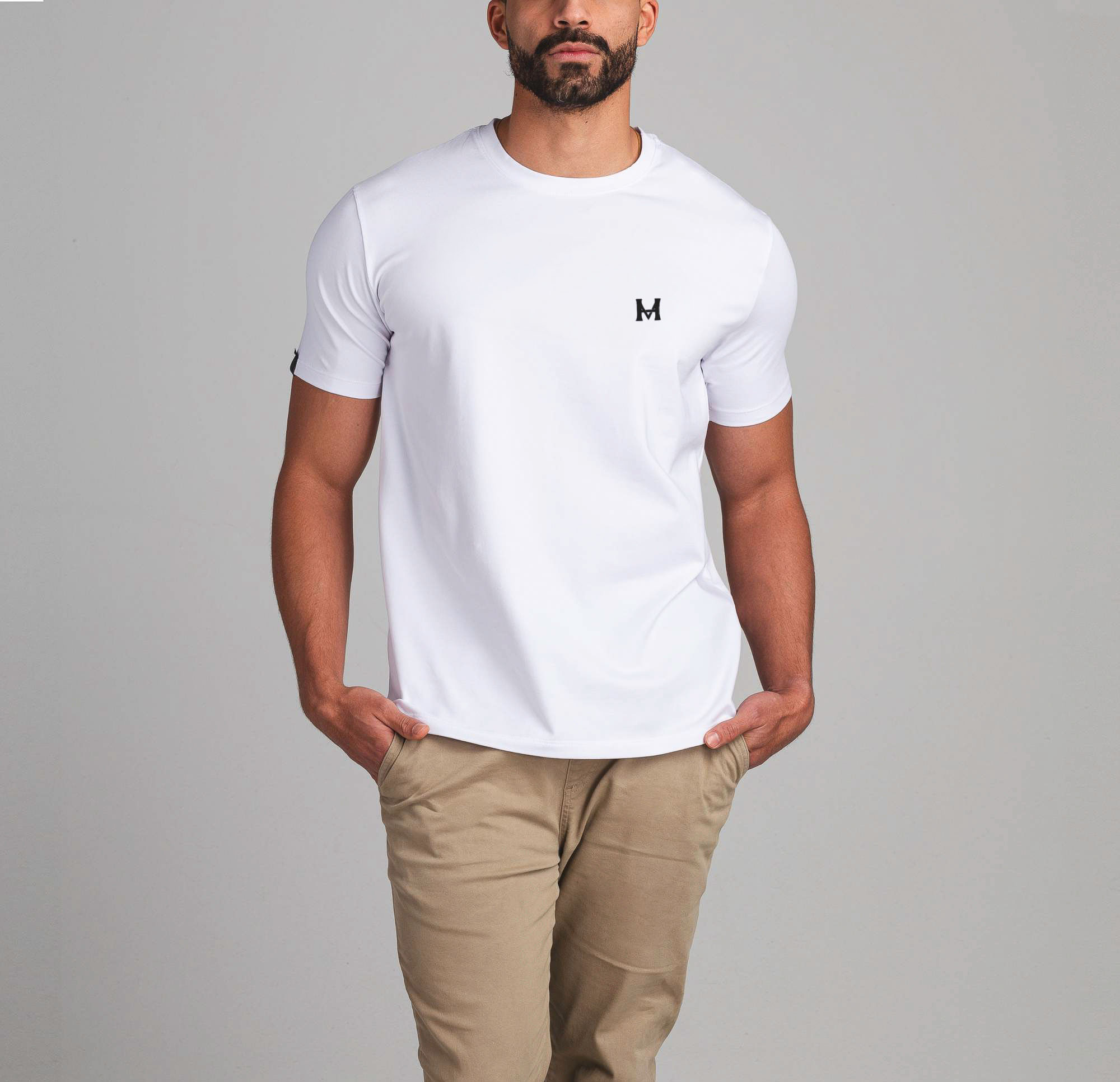 Camiseta Diario Mhonograma Blanco Tierra Arriba