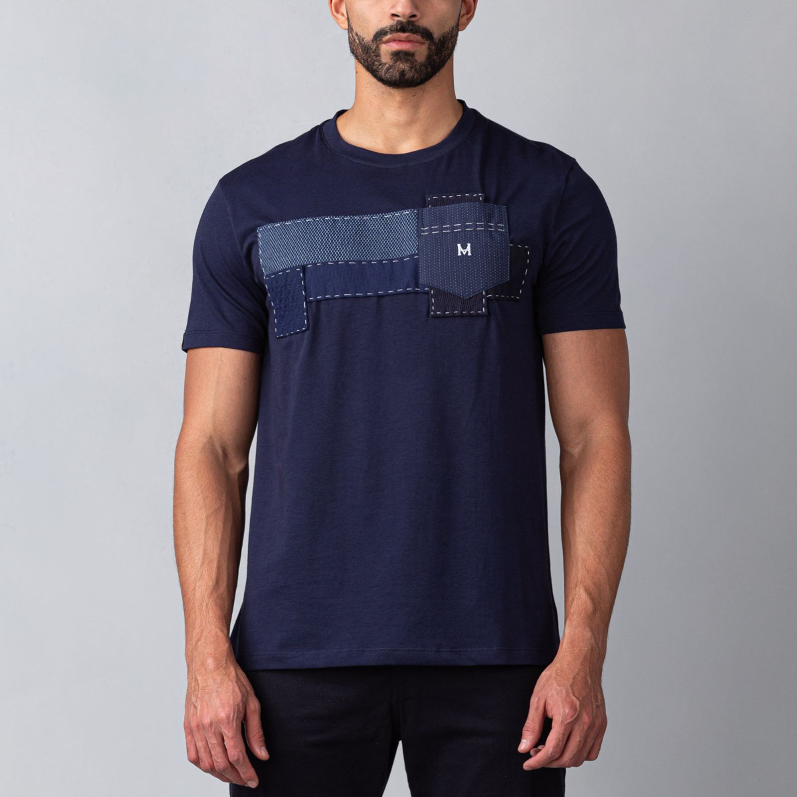 Camiseta Mosaico Monograma Azul Tierra Arriba