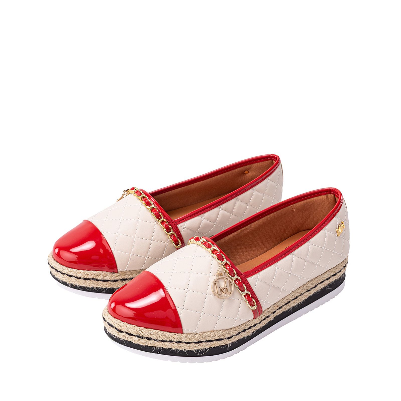 Baletas Yute Chia Rojo Beige Julia