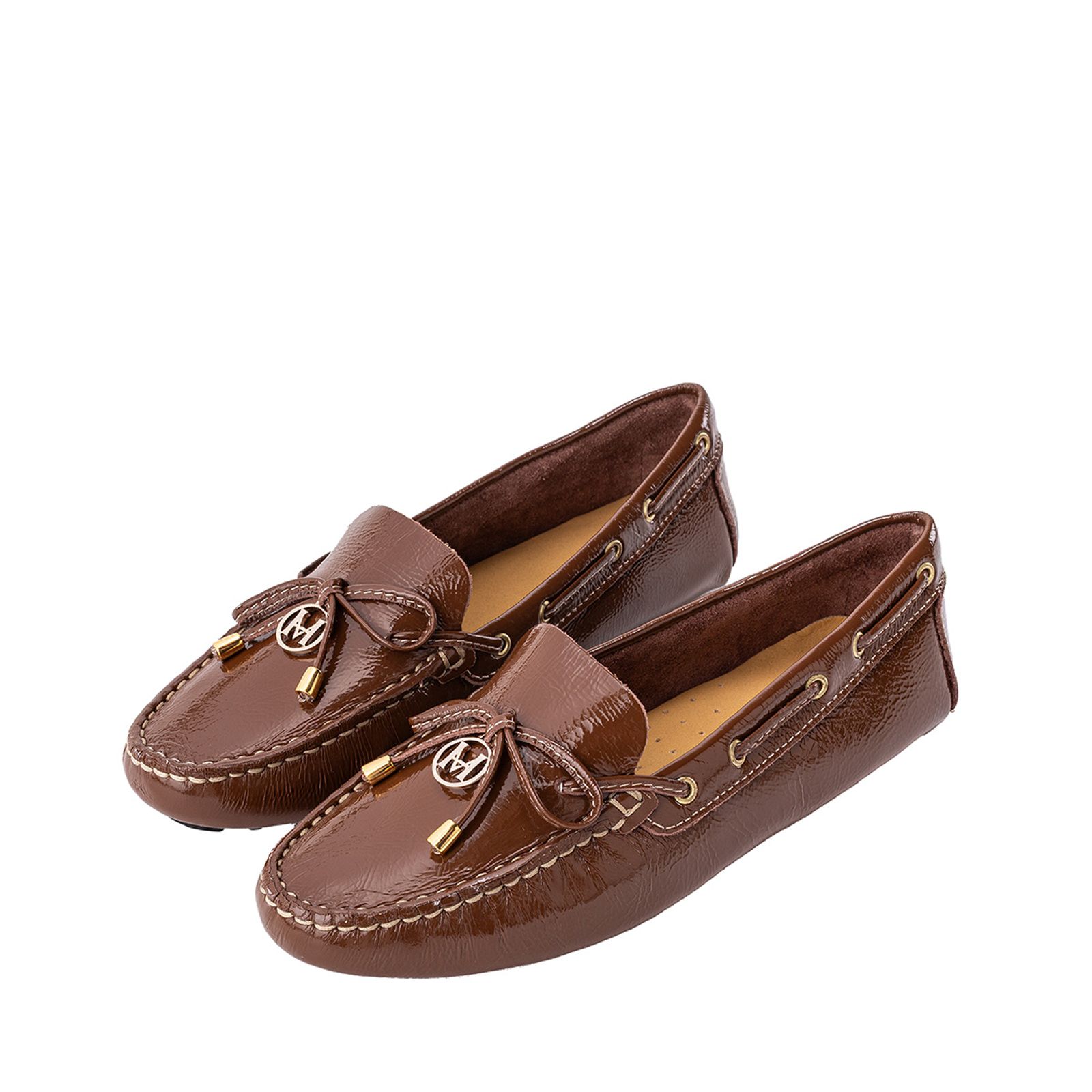 Mocasín Driver Amalia Lt Café Charol MH Mocs