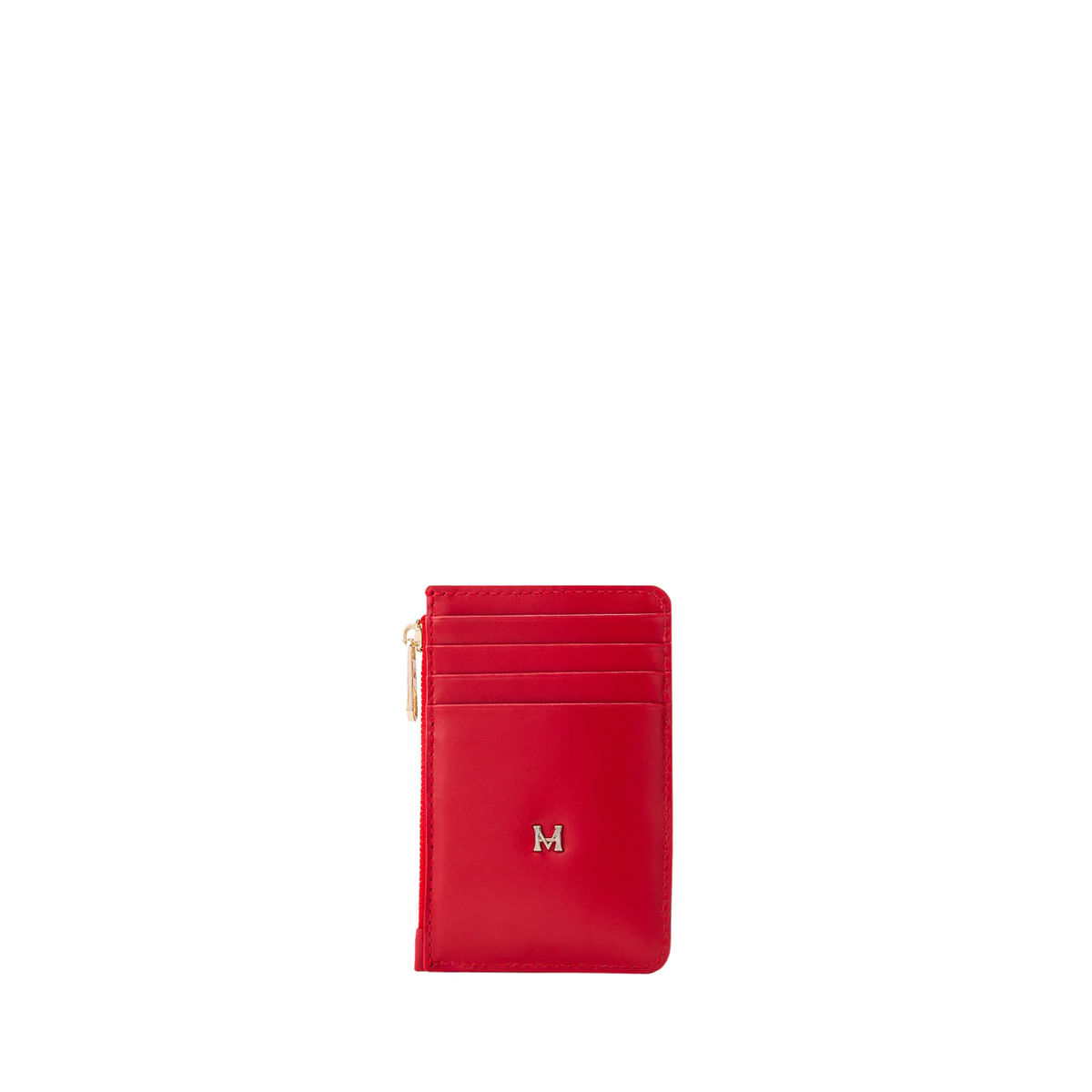 Tarjetero 8 Tarjetas Con Zip Rojo Cayena Granate