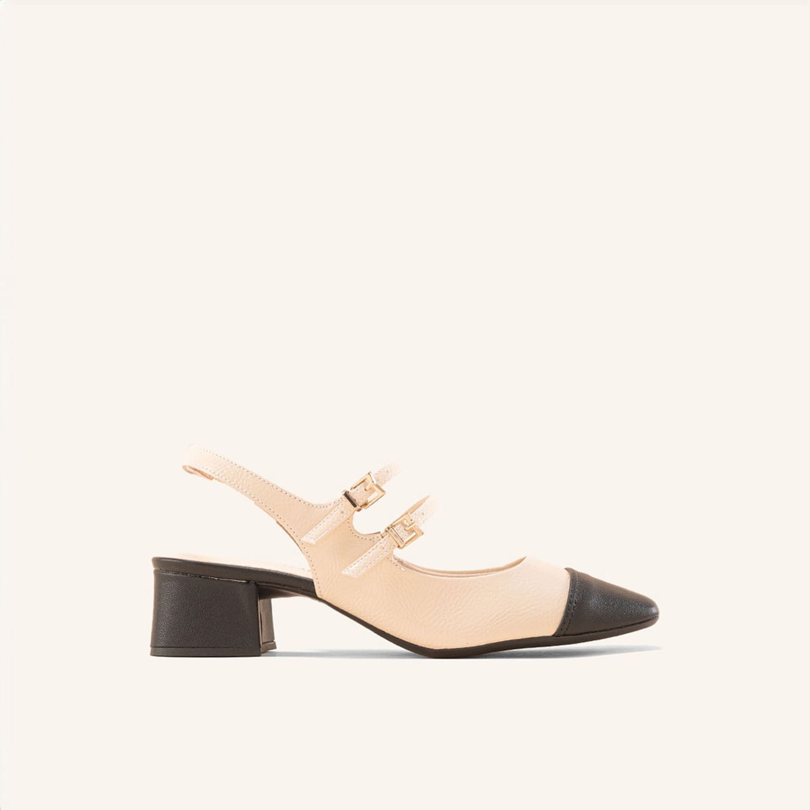 Tacones Bonaire Beige Negro Brisabonita