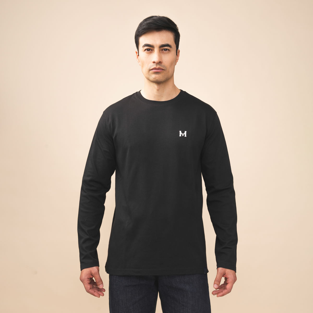 Camiseta Manga Larga Negro Tierra Arriba