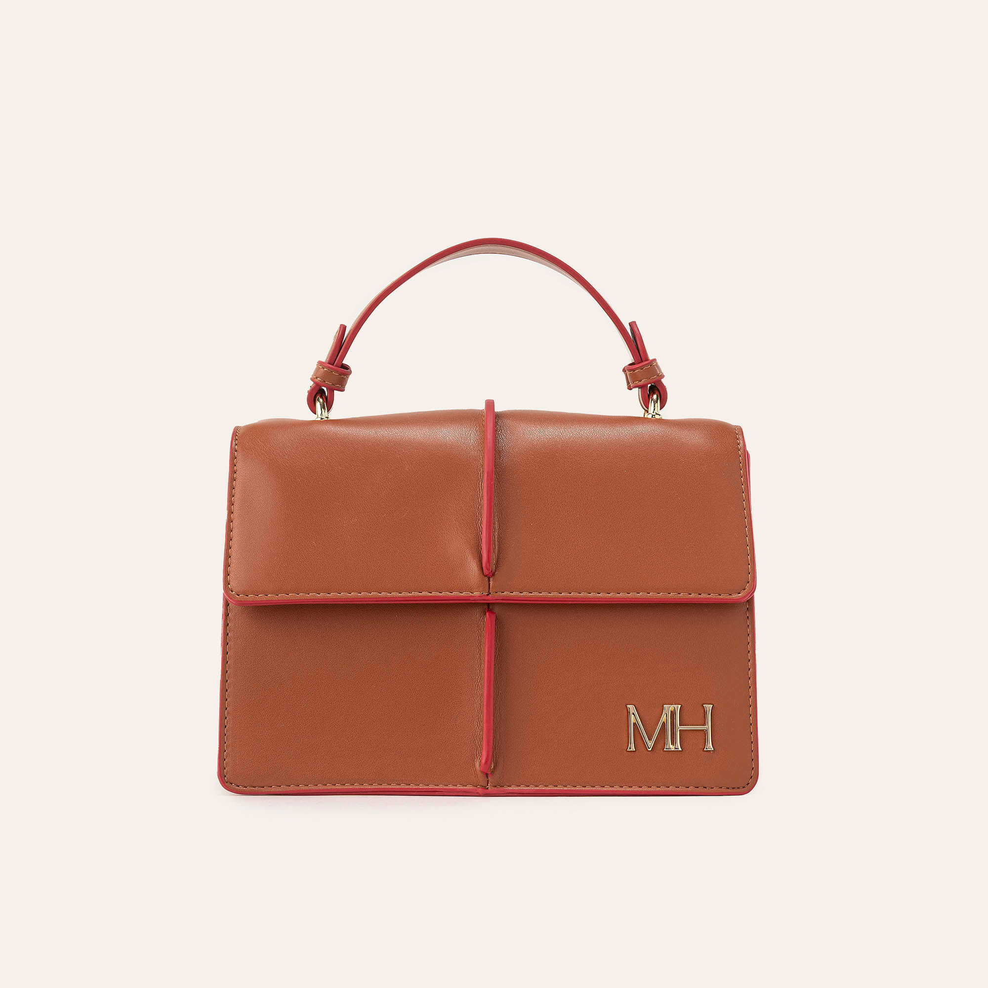 Bolso De Mano Cruzado Mema Cafe Claro Maryrose
