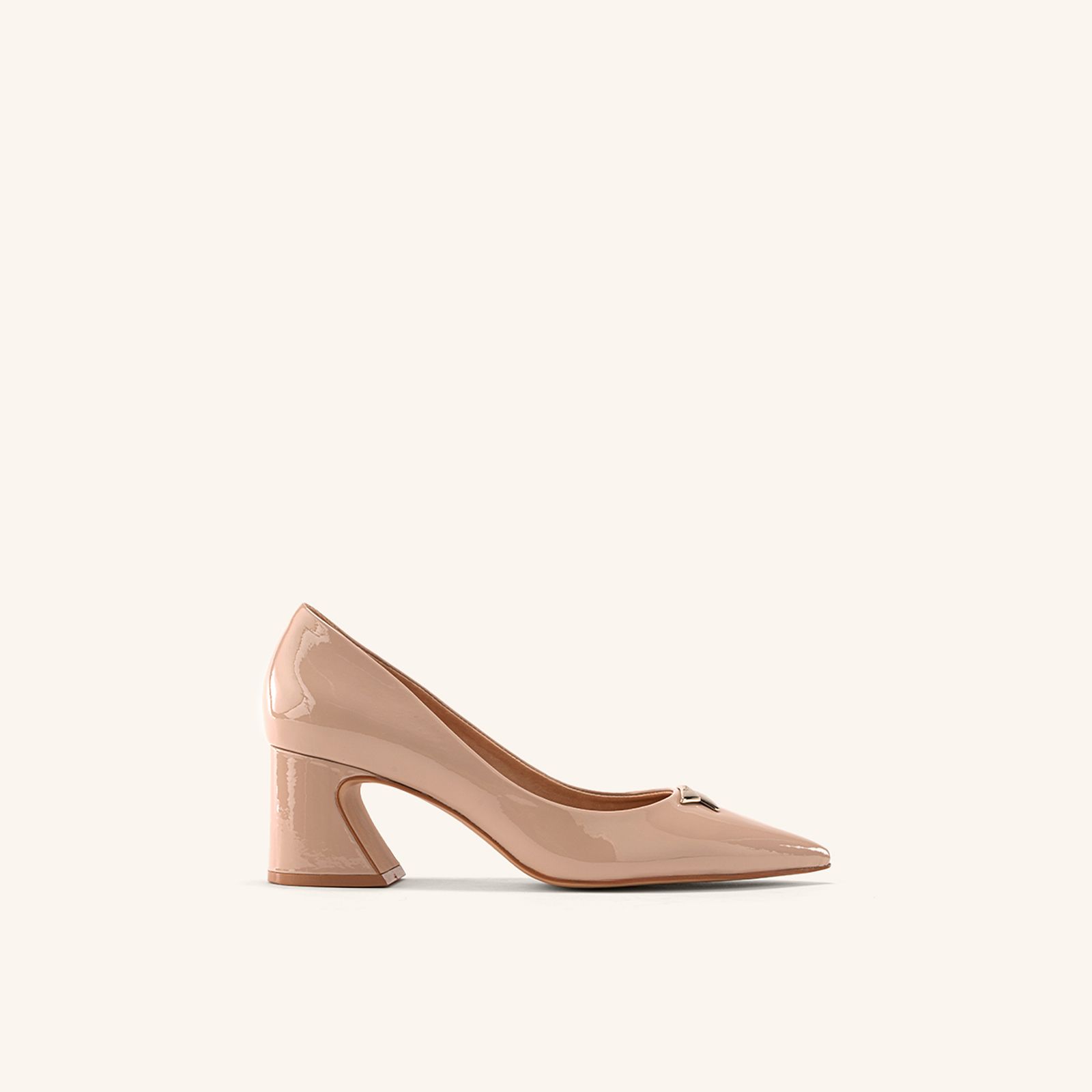 Tacones Alas Nude Charol Glamour