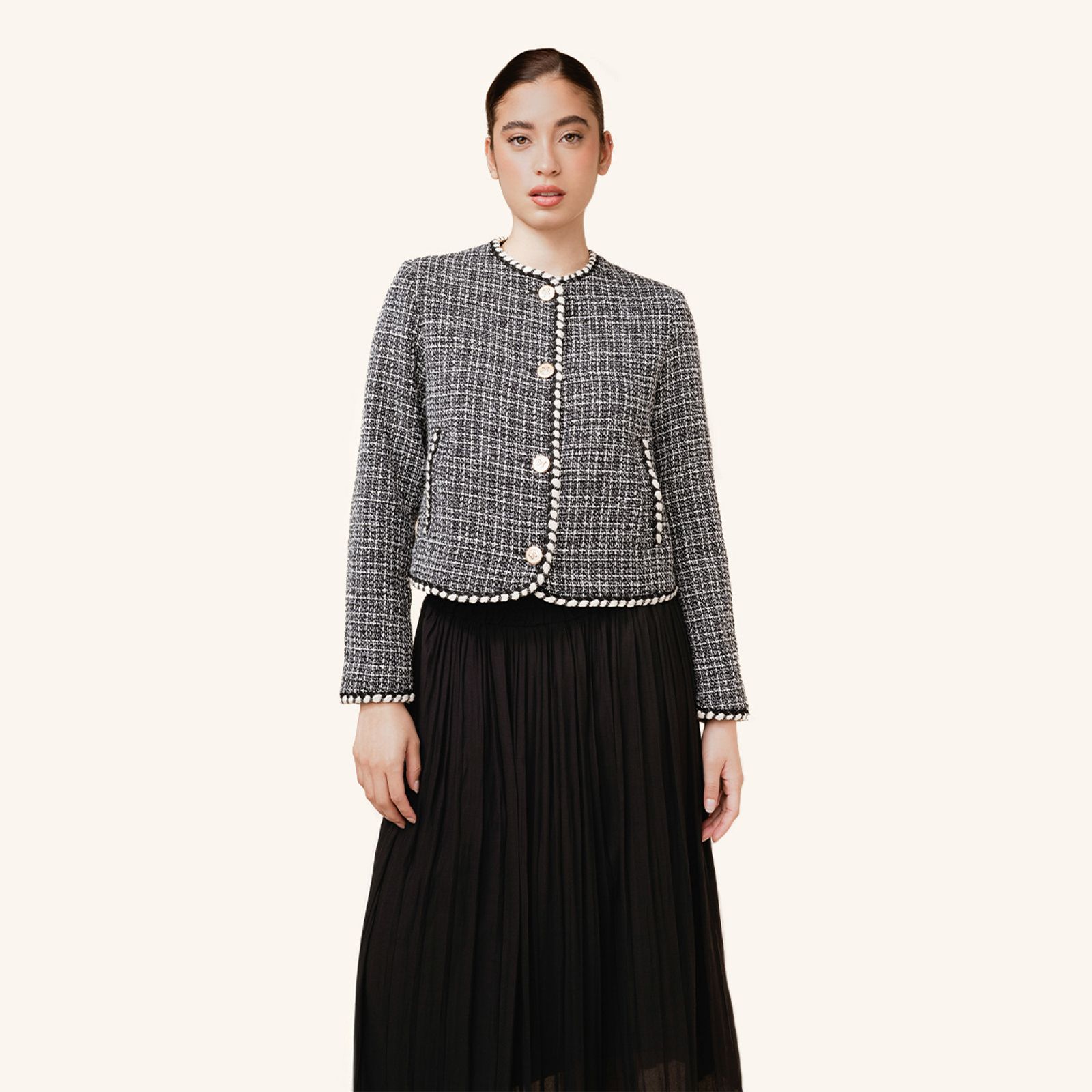 Chaqueta Ribera Negro Marfil Monteazul