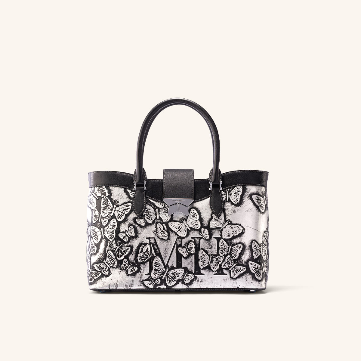 Tote Carlota Platino Mariposas