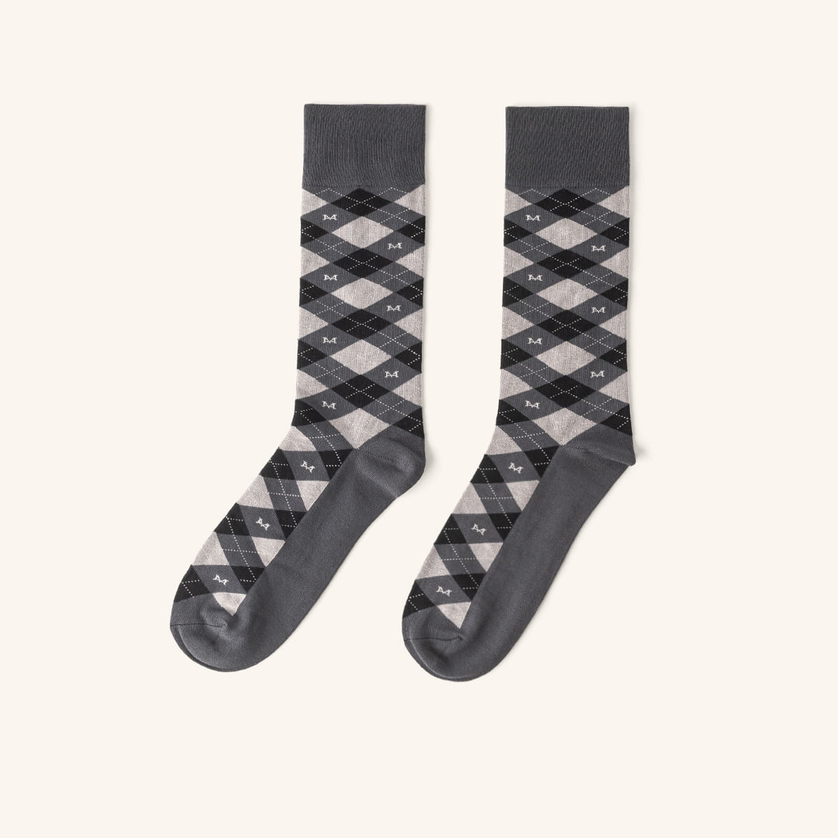 Medias Tapiz Extrafina Gris Negro MH Socks