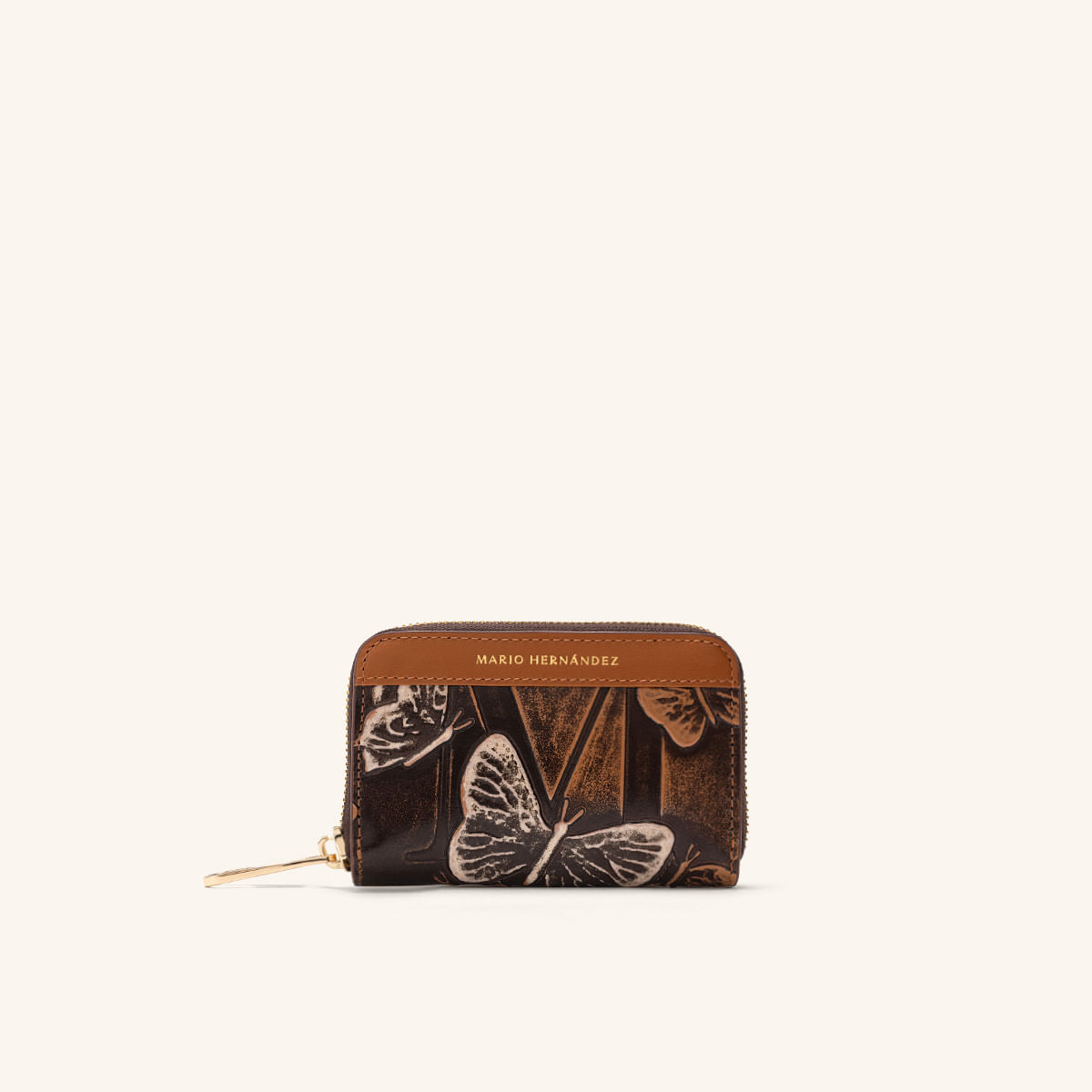 Monedero Llavero Zip Capuchino Mariposas