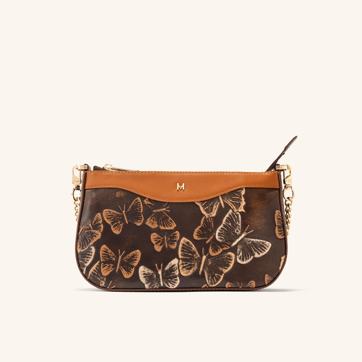 Manos Libres Pouch Bluma Lt Capuchino Mariposas