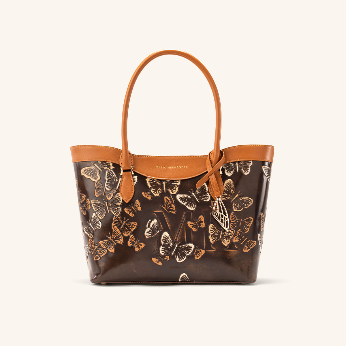 Tote Alas Mediano Capuchino Mariposas